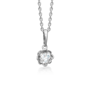 Подвеска из белого золота с фианитом