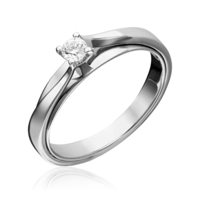 Помолвочное кольцо из белого золота с бриллиантом 01-5235-00-101-1120-30