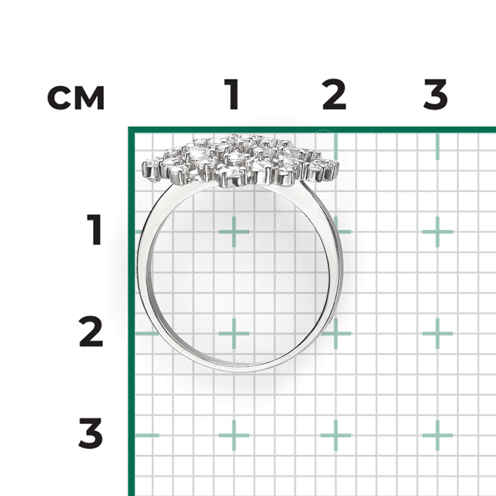 Кольцо из серебра с фианитами 01-3665-00-401-0200