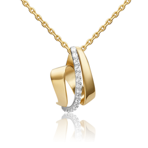 Подвеска из комбинированного золота с фианитами 03-3130-00-401-1121-24