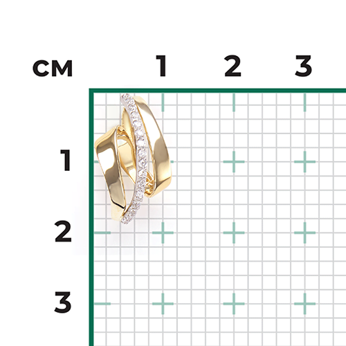 Подвеска из комбинированного золота с фианитами 03-3130-00-401-1121-24