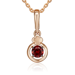 Подвеска из красного золота с гранатами 03-3572-00-204-1110