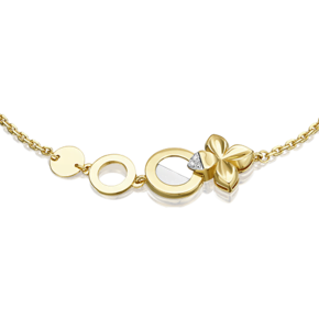 Браслет из комбинированного золота с бриллиантами 05-0728-00-101-1121