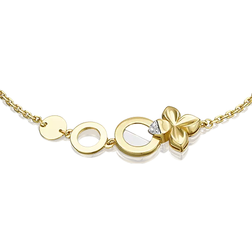 Браслет из комбинированного золота с бриллиантами 05-0728-00-101-1121