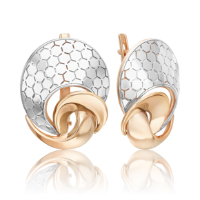 Серьги из комбинированного золота 02-5270-01-000-1111