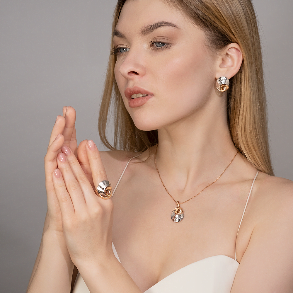 Серьги из комбинированного золота 02-5270-01-000-1111