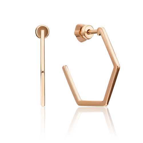 Серьги-пусеты из красного золота 02-4521-00-000-1110-02