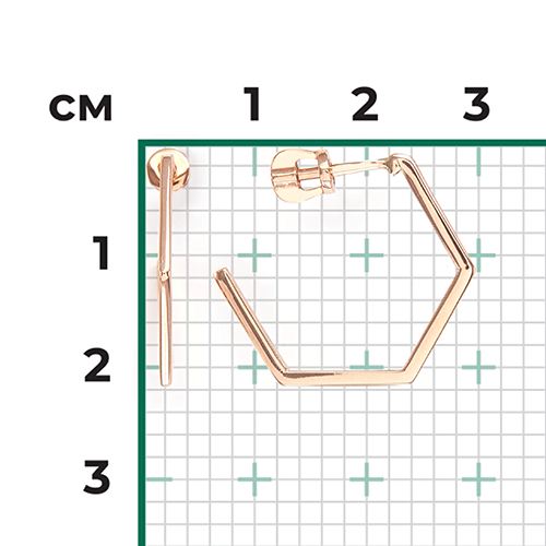Серьги-пусеты из красного золота 02-4521-00-000-1110-02