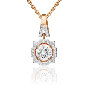 Подвеска из красного золота с фианитами