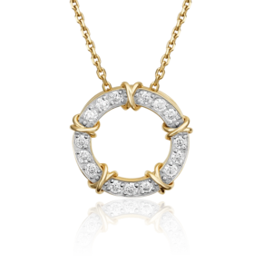 Подвеска из лимонного золота с фианитами