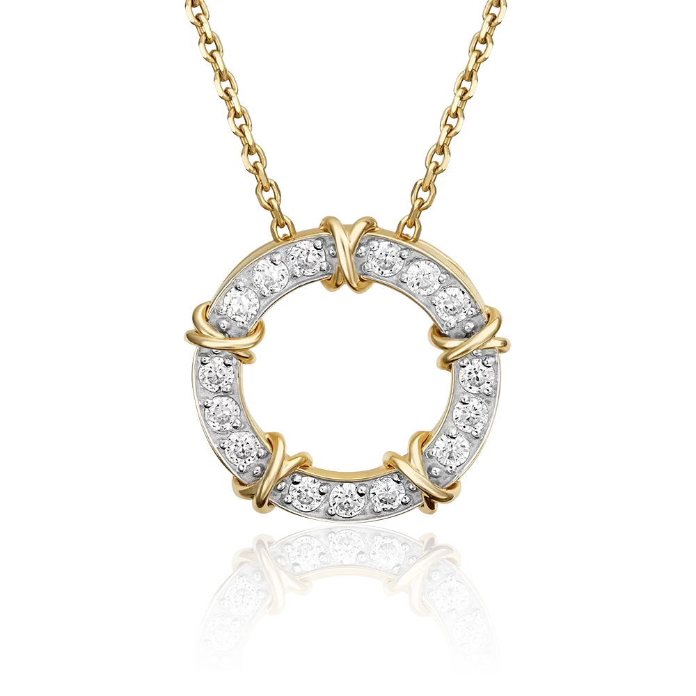 Подвеска из лимонного золота с фианитами 03-3107-00-401-1130