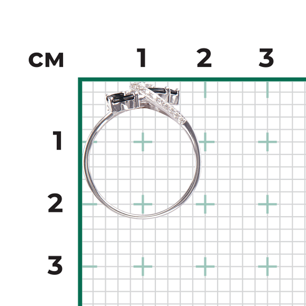 Кольцо из белого золота с сапфирами и бриллиантами 01-1354-00-105-1120-30