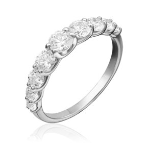 Кольцо из белого золота с бриллиантами