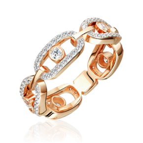 Кольцо из красного золота с бриллиантами 01-5913-00-101-1110