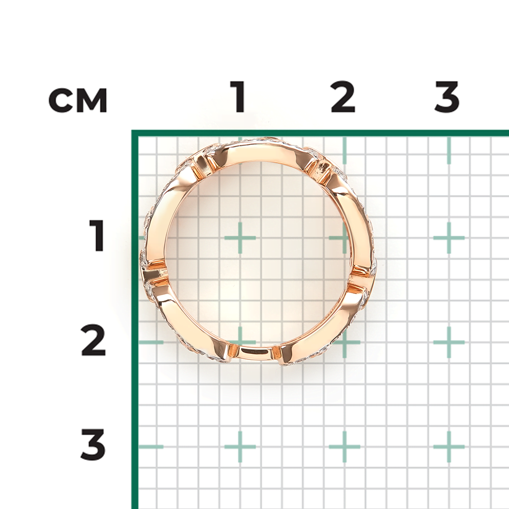 Кольцо из красного золота с бриллиантами 01-5913-00-101-1110