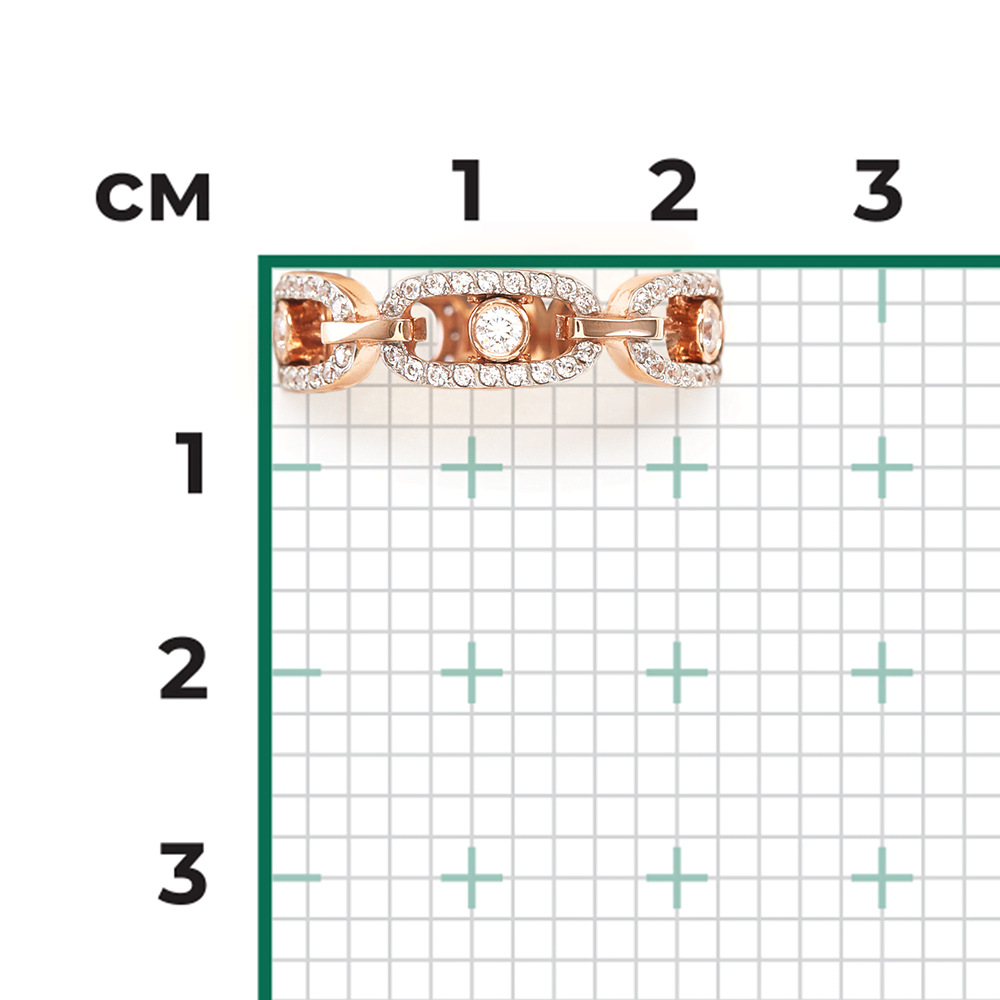 Кольцо из красного золота с бриллиантами 01-5913-00-101-1110