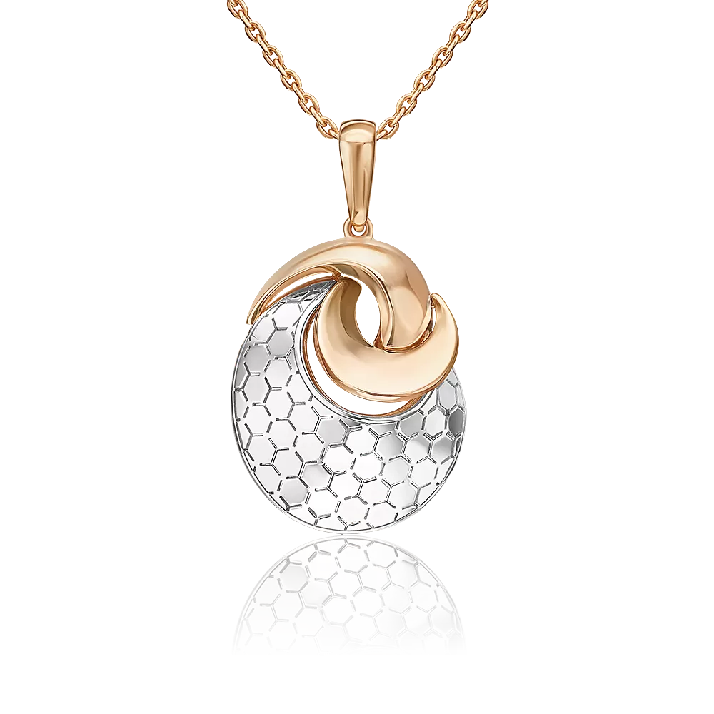 Подвеска из комбинированного золота 03-3480-01-000-1111