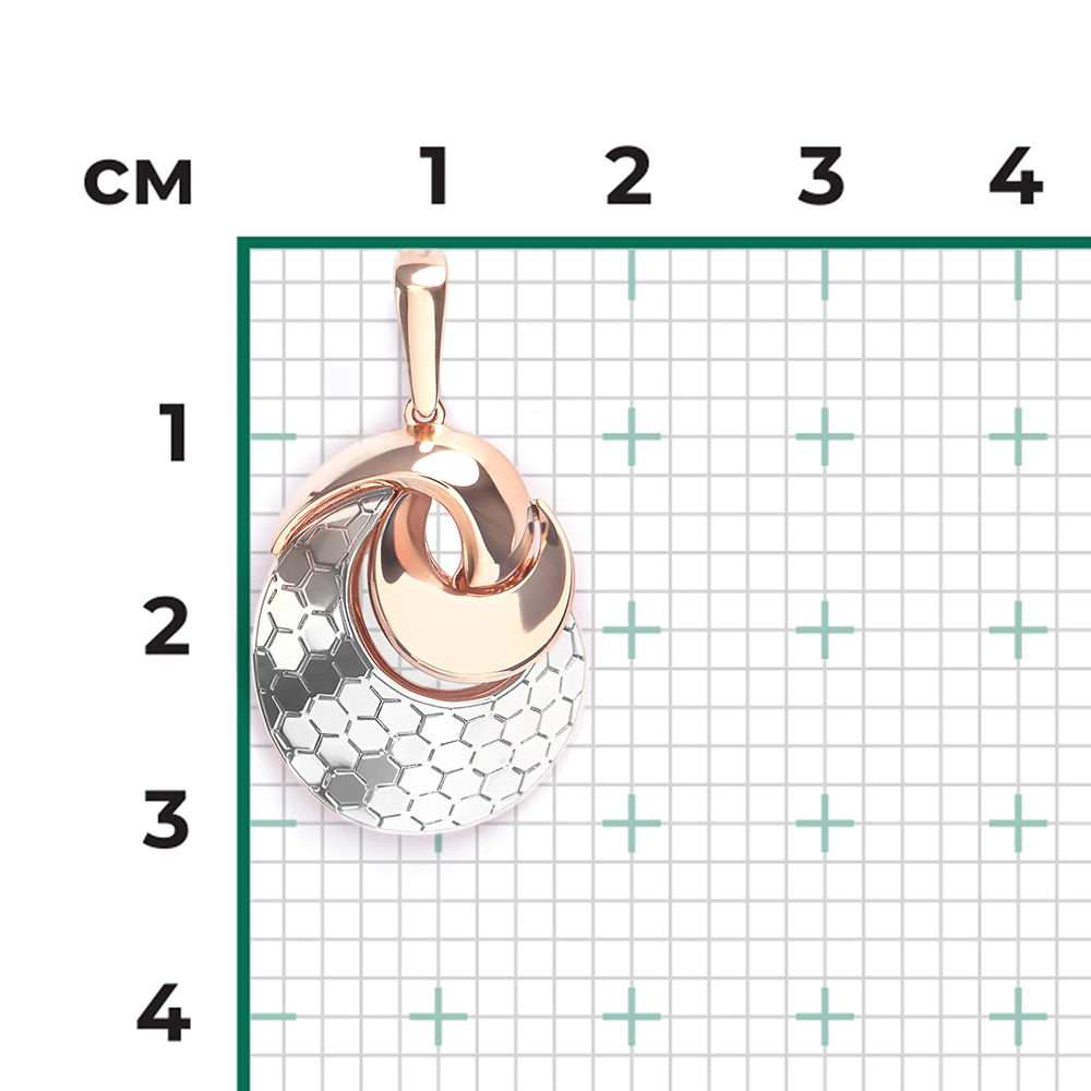 Подвеска из комбинированного золота 03-3480-01-000-1111