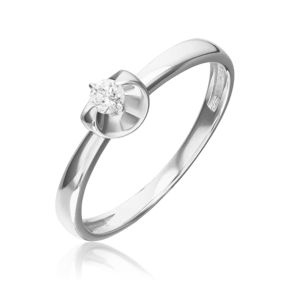 Кольцо из белого золота с бриллиантом 01-5809-00-101-1120