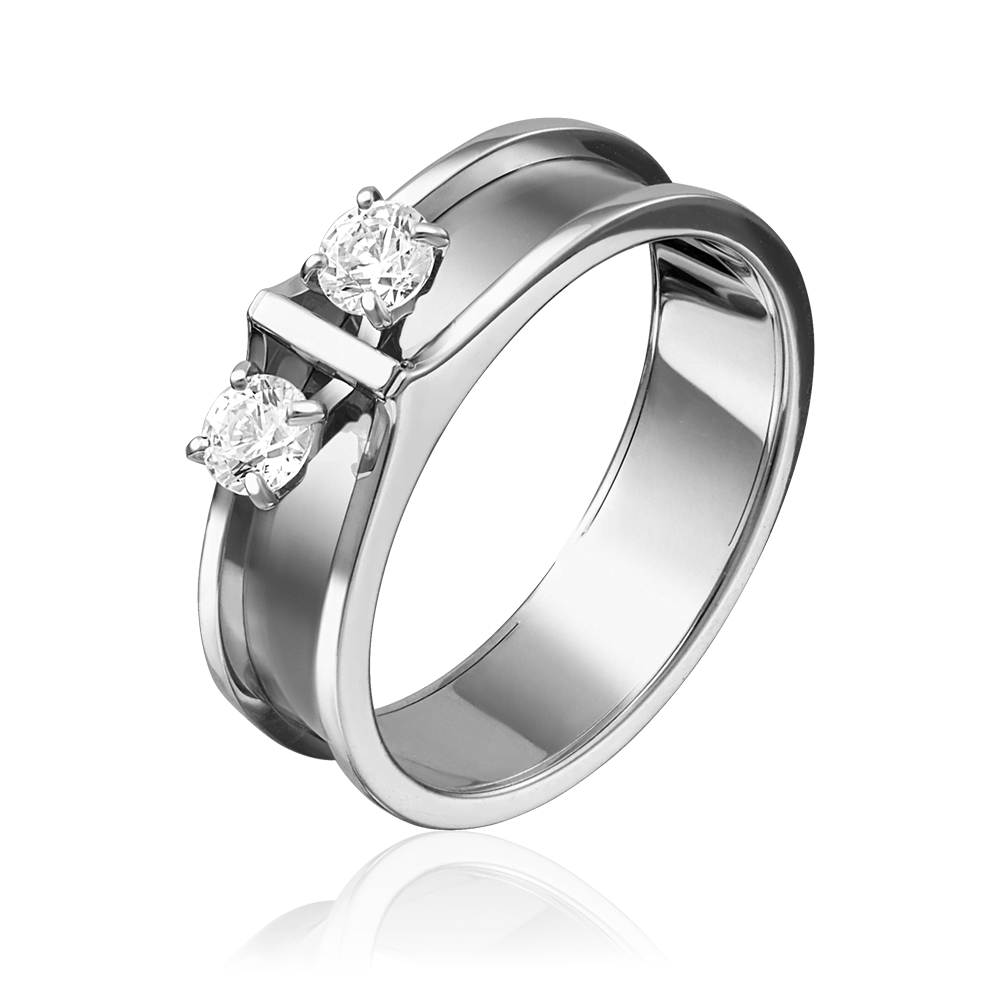 Кольцо из белого золота с фианитами 01-5140-00-501-1120-38