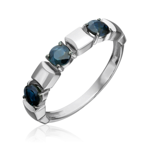 Кольцо из белого золота с сапфирами 01-5872-00-102-1120