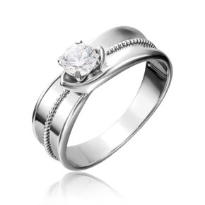 Кольцо из белого золота с бриллиантом 01-5166-00-101-1120-30