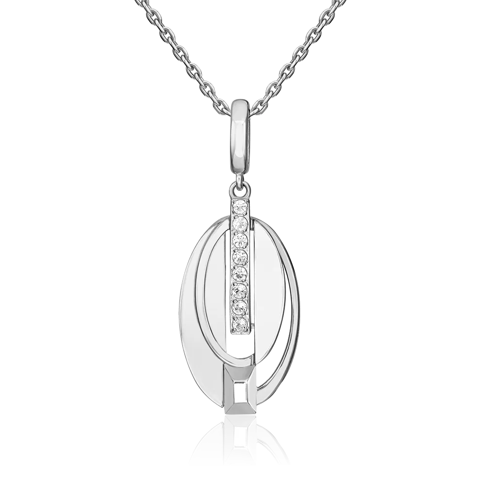 Подвеска из белого золота с натуральными топазами white 03-3371-00-201-1120