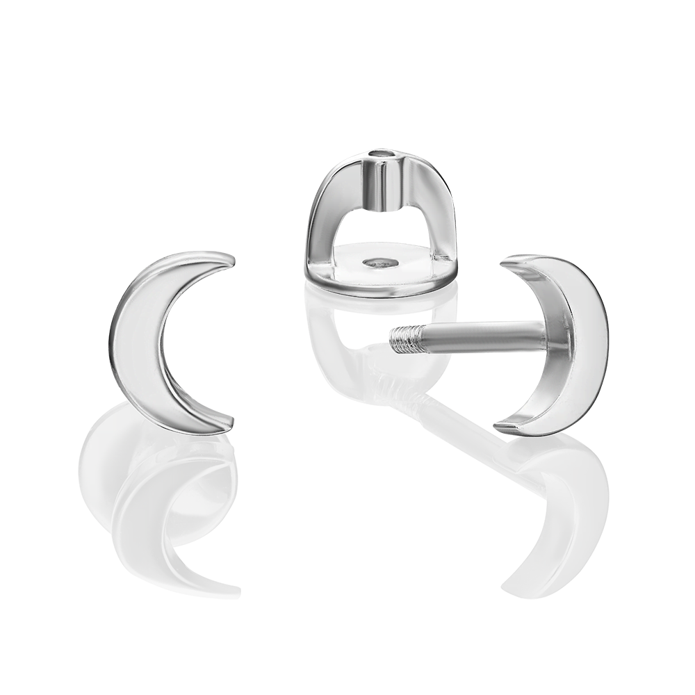 Серьги-пусеты «Месяцы» из серебра 02-4611-00-000-0200-71