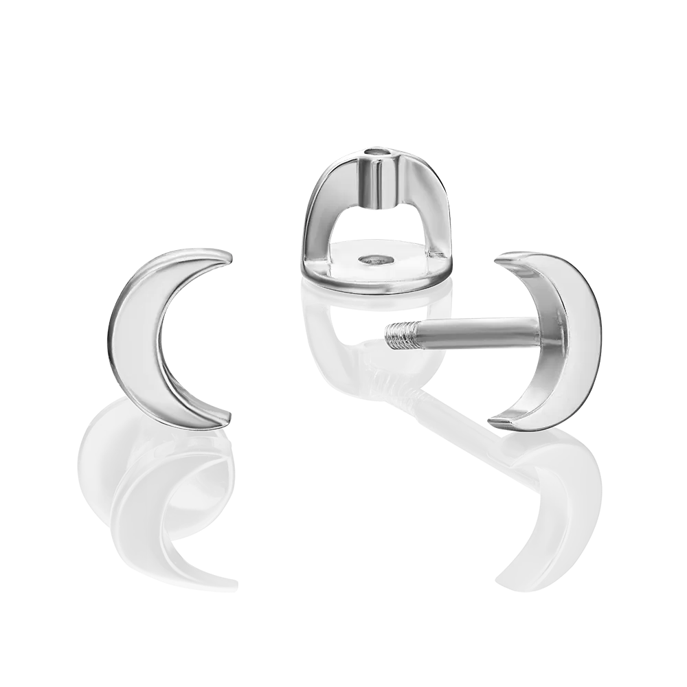 Серьги-пусеты «Месяцы» из серебра 02-4611-00-000-0200-71