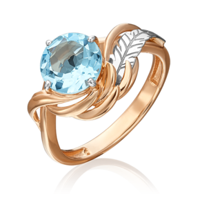 Кольцо из комбинированного золота с топазом 01-5459-00-201-1111-76