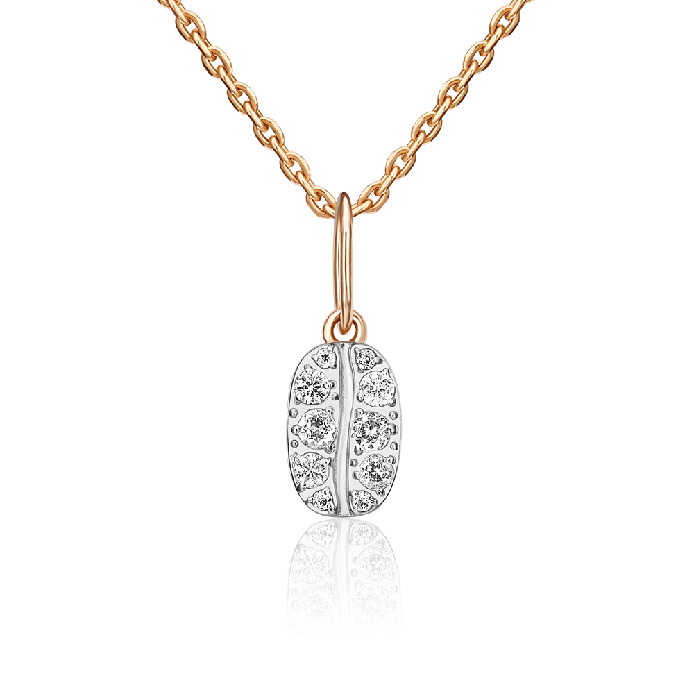 Подвеска из комбинированного золота с натуральными топазами white 03-3322-00-201-1111