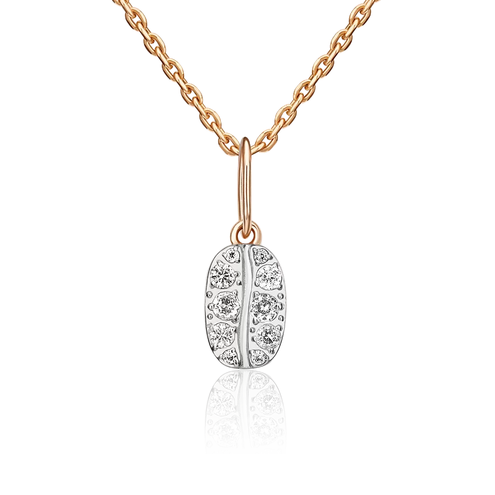 Подвеска из комбинированного золота с натуральными топазами white 03-3322-00-201-1111