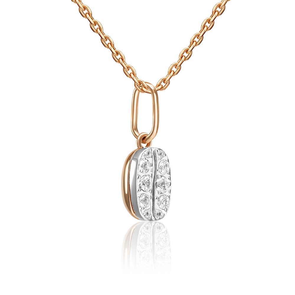 Подвеска из комбинированного золота с натуральными топазами white 03-3322-00-201-1111