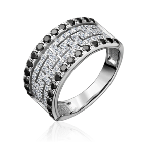 Кольцо из серебра с фианитами 01-1420-00-403-0200