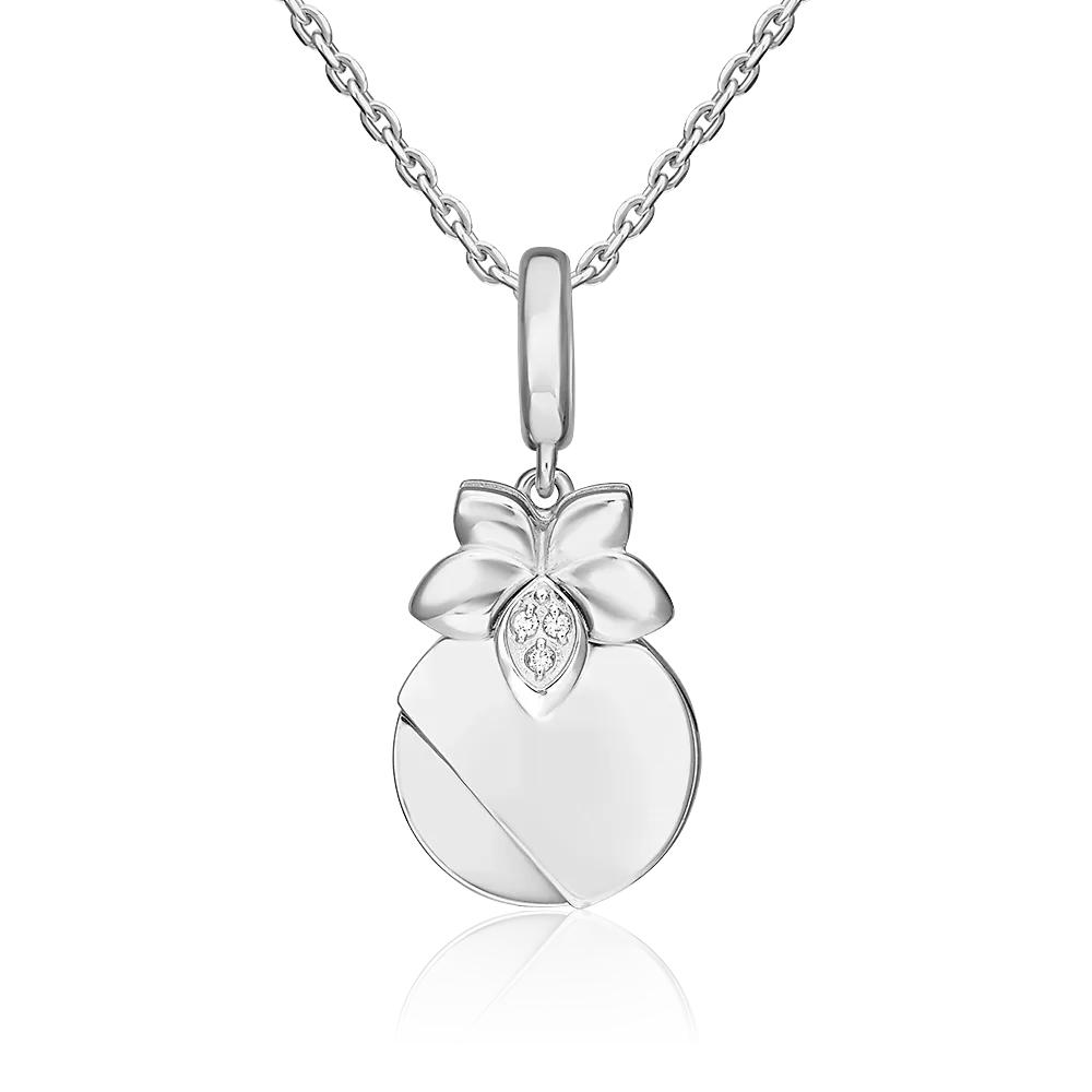 Подвеска из белого золота с бриллиантами 03-3367-00-101-1120