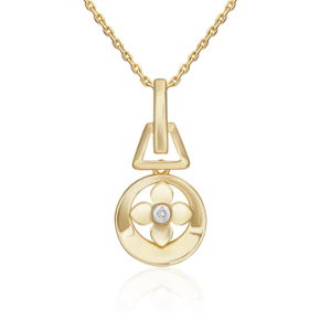 Подвеска из комбинированного золота с бриллиантом 03-3363-00-101-1121