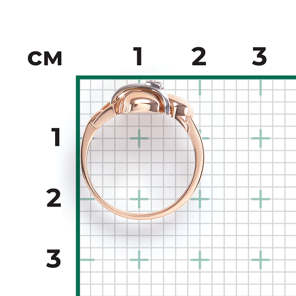 Кольцо из комбинированного золота с бриллиантами 01-5601-00-101-1111