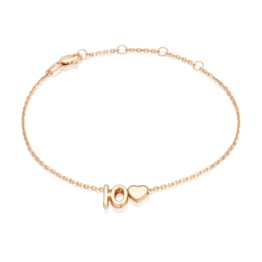 Браслет «Буква Ю» из красного золота 05-0858-Ю-000-1110