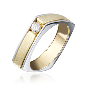 Кольцо из комбинированного золота с бриллиантом 01-5133-00-101-1121-30