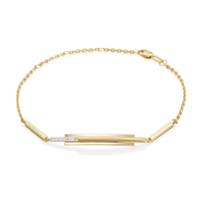 Браслет из лимонного золота с фианитами 05-0766-00-401-1130