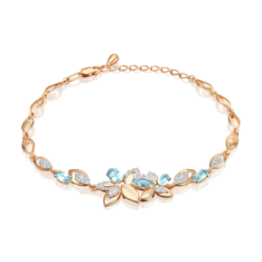 Браслет «Осенний вальс» из красного золота с топазами и натуральными топазами white 05-0864-00-201-1110