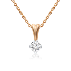 Подвеска из комбинированного золота с фианитом 03-0176-00-501-1111-38