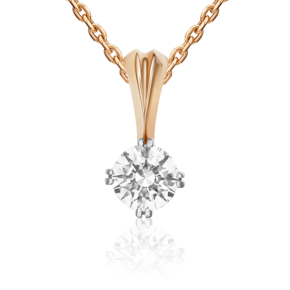 Подвеска из комбинированного золота с фианитом 03-0184-00-501-1111-38