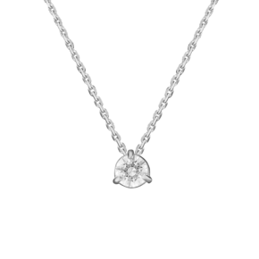 Колье из белого золота с фианитом 07-0104-00-501-1120-38