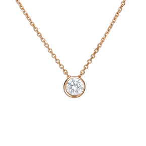 Колье из красного золота с фианитом