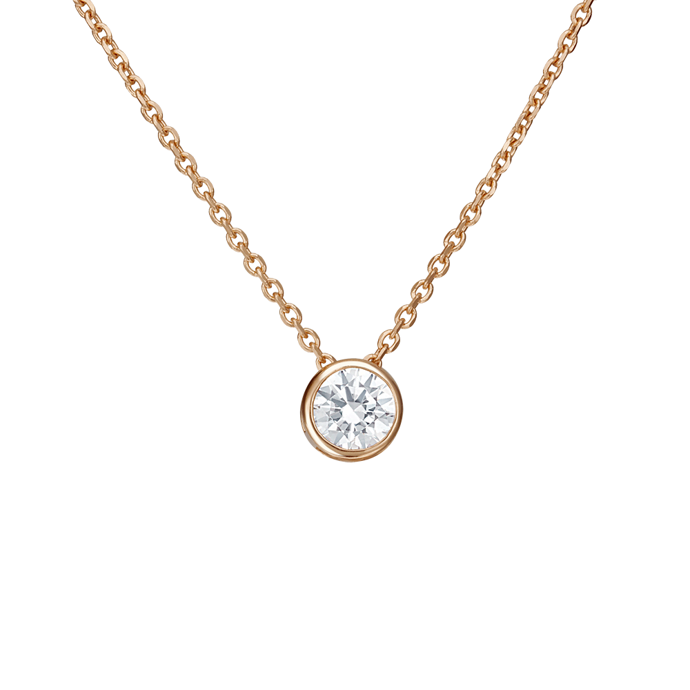 Колье из красного золота с фианитом 07-0085-00-401-1110