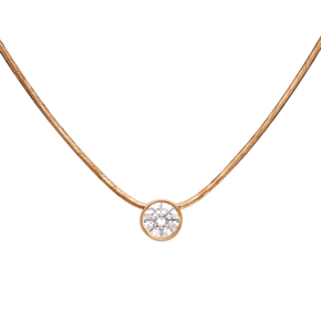 Колье из красного золота с фианитом 07-0087-00-501-1110-38