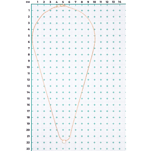 Колье из красного золота с фианитом 07-0087-00-501-1110-38