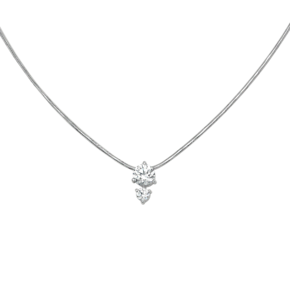 Колье из белого золота с фианитами 07-0090-00-501-1120-38