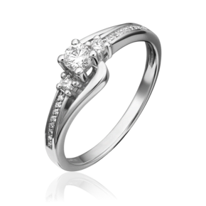 Кольцо из белого золота с бриллиантами 01-1599-00-101-1120-30